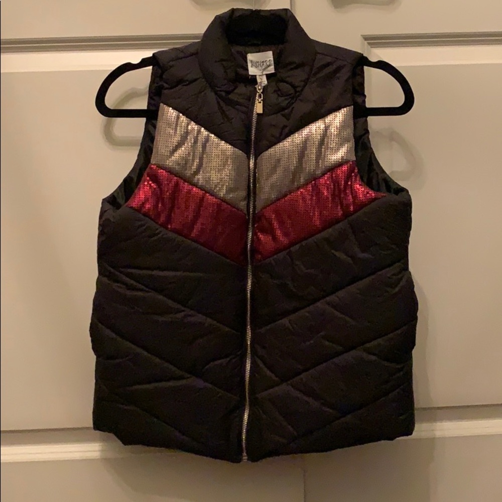 Chevron sequins vest